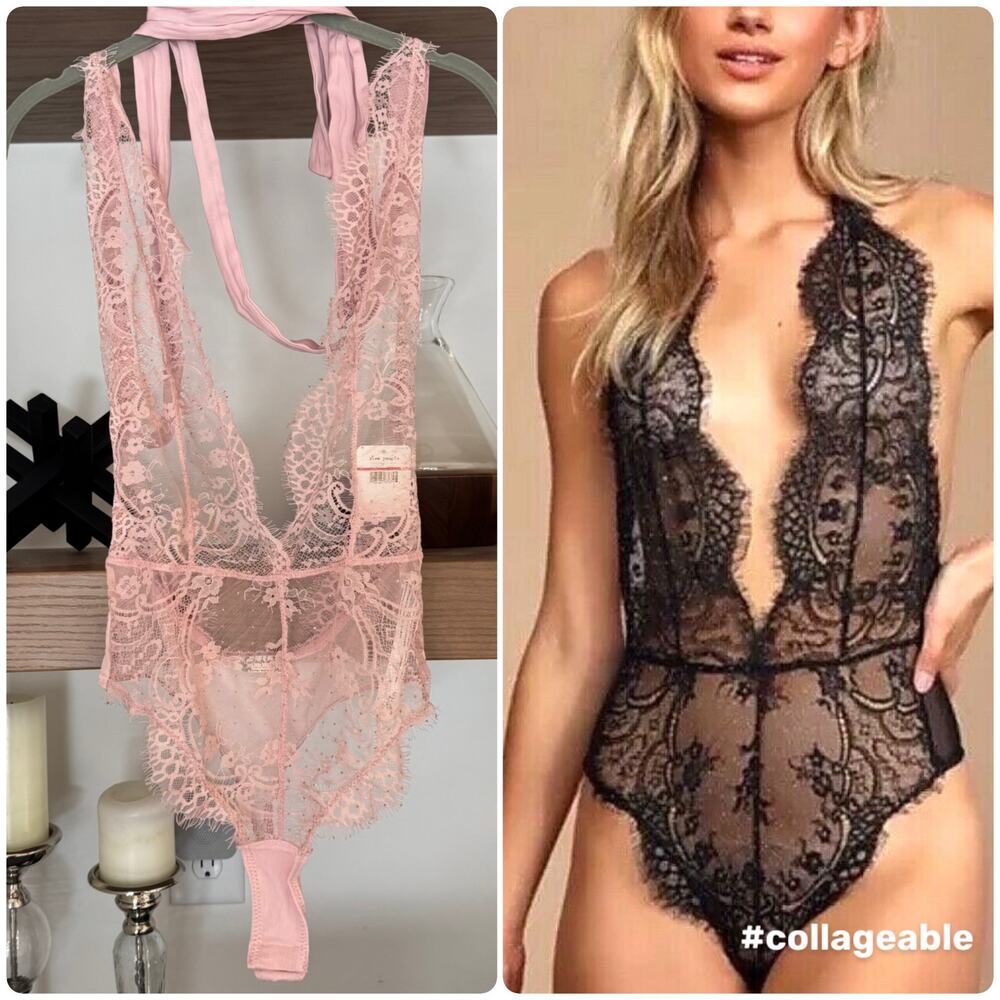 Free People Showoff Bodysuit in Ballet Combo